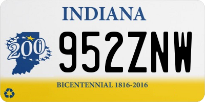 IN license plate 952ZNW