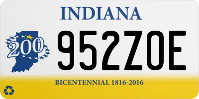 IN license plate 952ZOE
