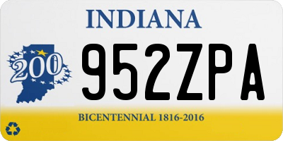 IN license plate 952ZPA
