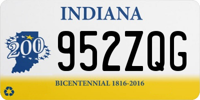 IN license plate 952ZQG