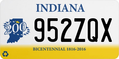 IN license plate 952ZQX