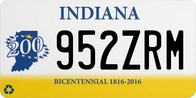 IN license plate 952ZRM