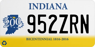 IN license plate 952ZRN