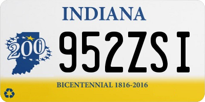 IN license plate 952ZSI