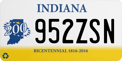 IN license plate 952ZSN