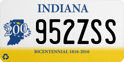 IN license plate 952ZSS
