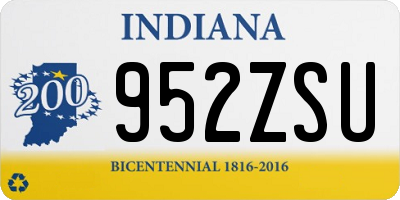 IN license plate 952ZSU