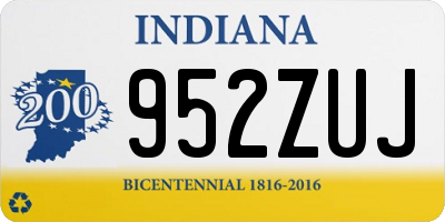 IN license plate 952ZUJ