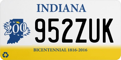 IN license plate 952ZUK