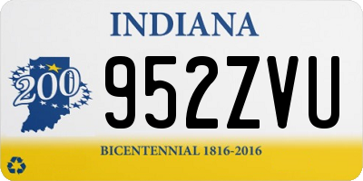 IN license plate 952ZVU