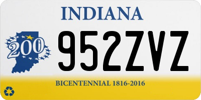 IN license plate 952ZVZ