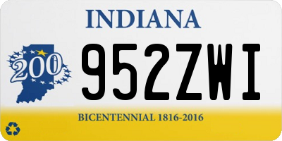 IN license plate 952ZWI