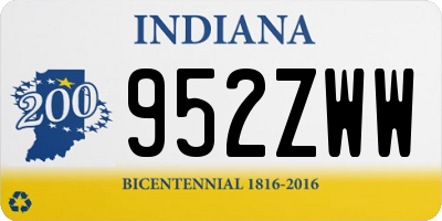 IN license plate 952ZWW