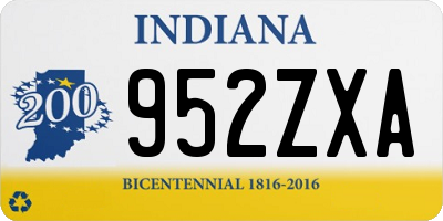IN license plate 952ZXA
