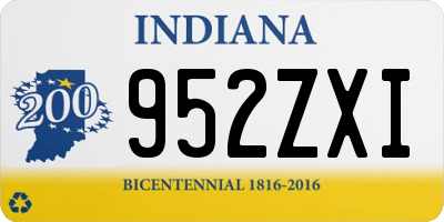 IN license plate 952ZXI