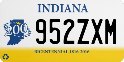 IN license plate 952ZXM