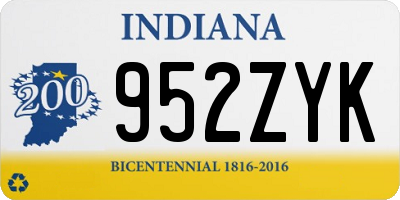 IN license plate 952ZYK