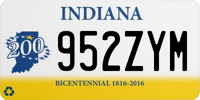 IN license plate 952ZYM