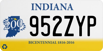 IN license plate 952ZYP