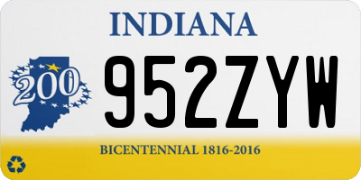 IN license plate 952ZYW
