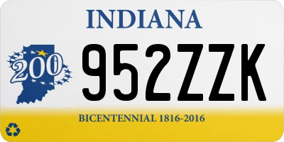 IN license plate 952ZZK
