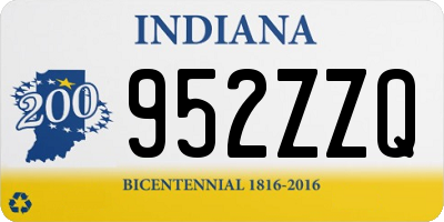 IN license plate 952ZZQ