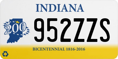IN license plate 952ZZS