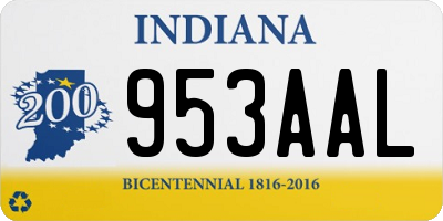 IN license plate 953AAL