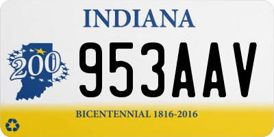 IN license plate 953AAV