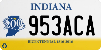 IN license plate 953ACA