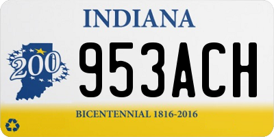 IN license plate 953ACH
