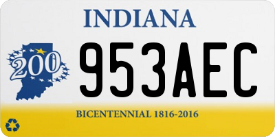IN license plate 953AEC