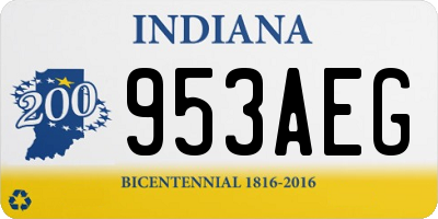 IN license plate 953AEG