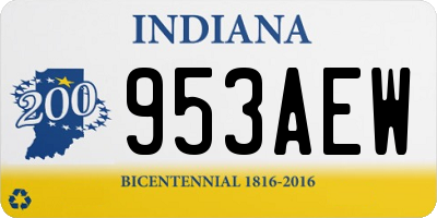 IN license plate 953AEW