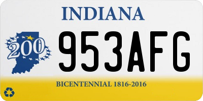 IN license plate 953AFG