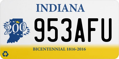 IN license plate 953AFU