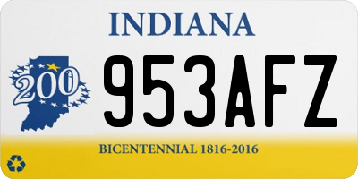IN license plate 953AFZ