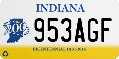 IN license plate 953AGF