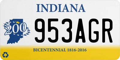 IN license plate 953AGR