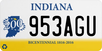 IN license plate 953AGU