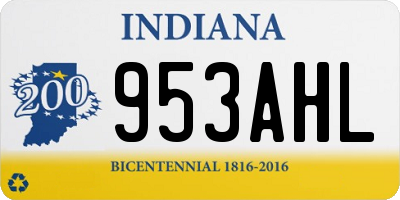 IN license plate 953AHL
