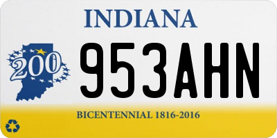 IN license plate 953AHN