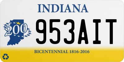 IN license plate 953AIT