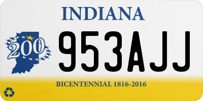 IN license plate 953AJJ