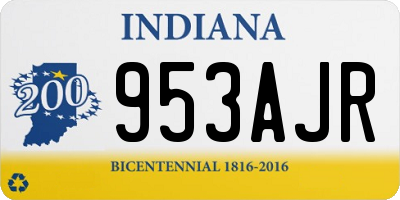 IN license plate 953AJR