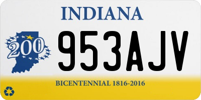 IN license plate 953AJV