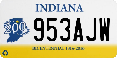 IN license plate 953AJW
