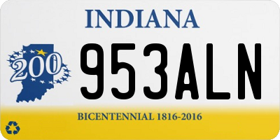 IN license plate 953ALN