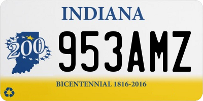 IN license plate 953AMZ