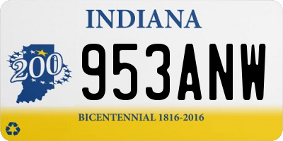IN license plate 953ANW